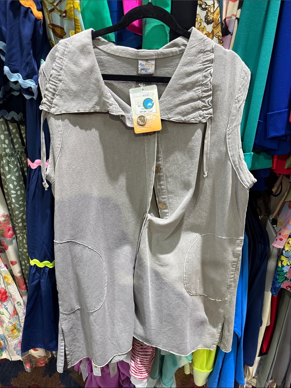Sea Breeze of California Light Beige Hooded Tunic